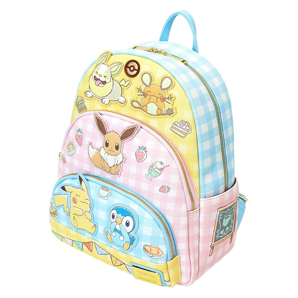 loungefly ポケモンカフェ ポケモン リュック Amazon.co.jp: Loungefly ポケモン カフェ トリプルポケット